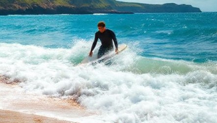 Surfing lessons on the Gower coast